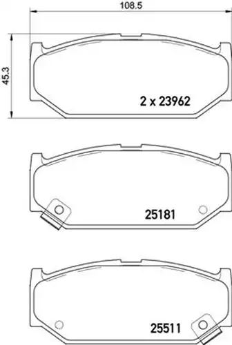 накладки BREMBO P 79 031