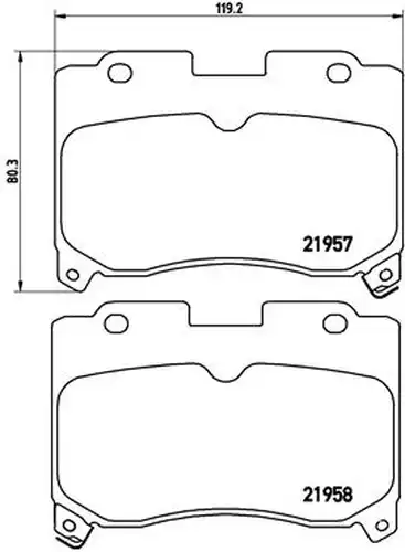 накладки BREMBO P 83 090
