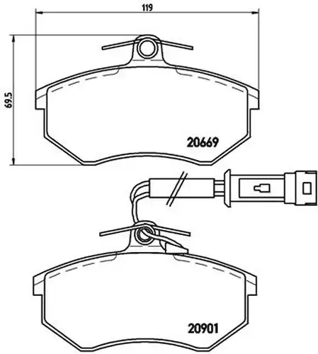 накладки BREMBO P 85 016