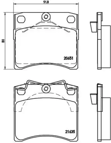 накладки BREMBO P 85 027