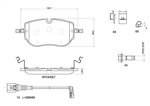 накладки BREMBO P 85 192