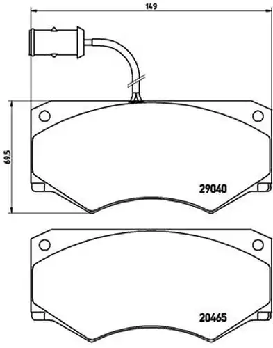 накладки BREMBO P A6 005