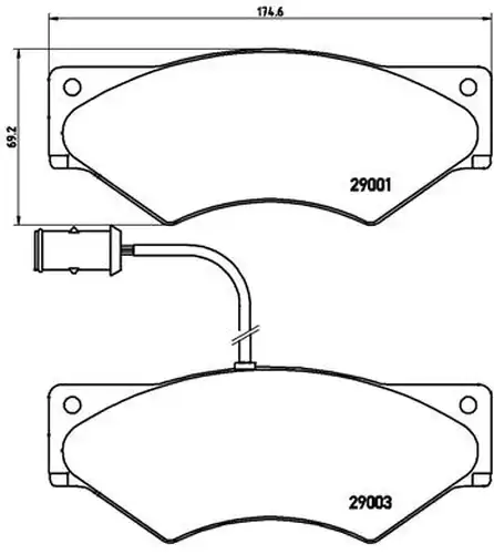 накладки BREMBO P A6 007