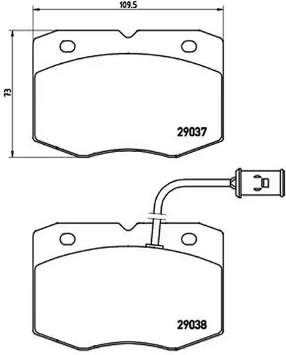накладки BREMBO P A6 014