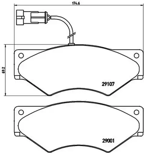 накладки BREMBO P A6 018
