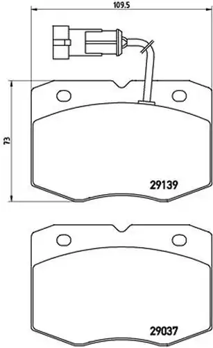 накладки BREMBO P A6 019