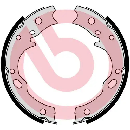 комплект спирачна челюст, ръчна спирачка BREMBO S 34 509