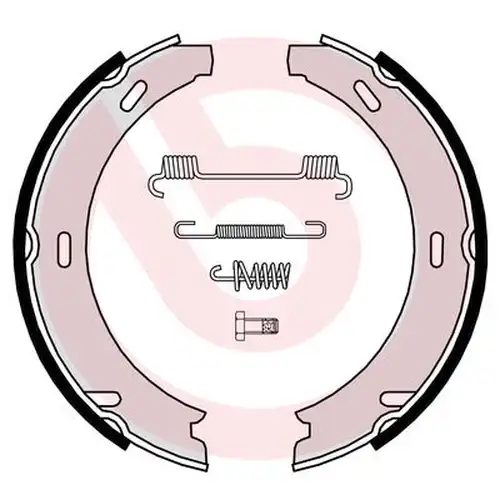 комплект спирачна челюст, ръчна спирачка BREMBO S 50 507
