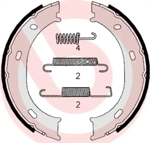 комплект спирачна челюст, ръчна спирачка BREMBO S 50 510