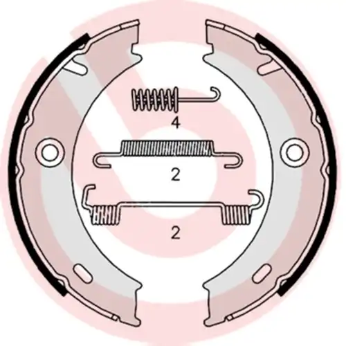 комплект спирачна челюст, ръчна спирачка BREMBO S 50 512