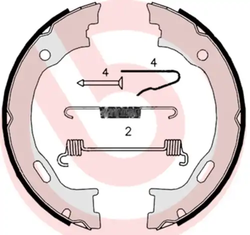 комплект спирачна челюст, ръчна спирачка BREMBO S 50 515
