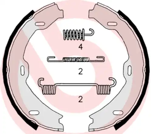 комплект спирачна челюст, ръчна спирачка BREMBO S 50 518
