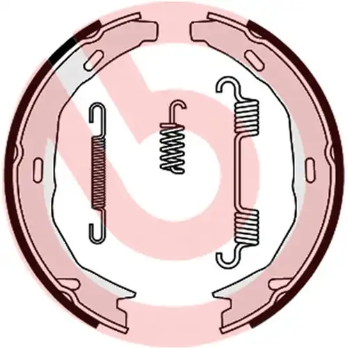 комплект спирачна челюст, ръчна спирачка BREMBO S 50 522