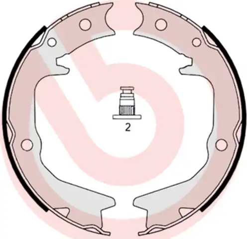 комплект спирачна челюст, ръчна спирачка BREMBO S 54 519