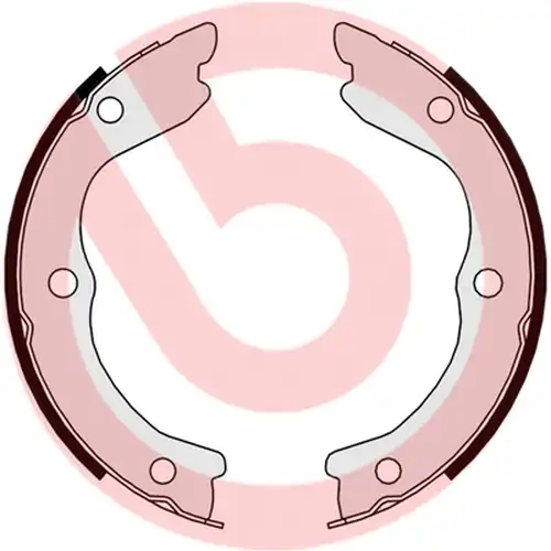 комплект спирачна челюст, ръчна спирачка BREMBO S 56 543