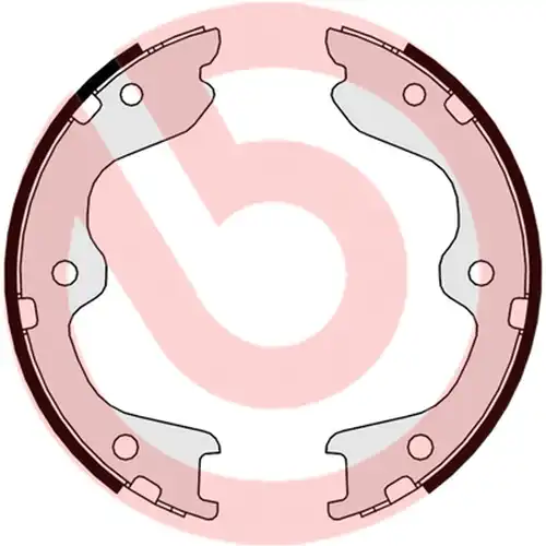 комплект спирачна челюст, ръчна спирачка BREMBO S 56 544