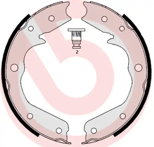 комплект спирачна челюст, ръчна спирачка BREMBO S 59 527