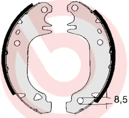 комплект спирачна челюст BREMBO S 61 535