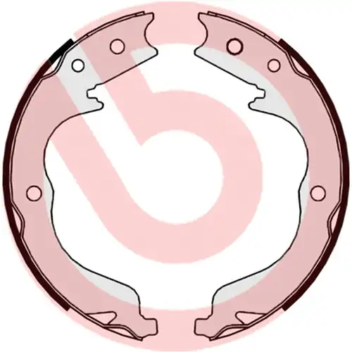комплект спирачна челюст, ръчна спирачка BREMBO S 61 542
