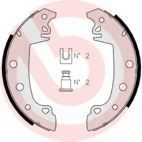 комплект спирачна челюст BREMBO S 68 507