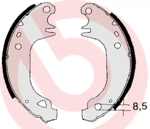 комплект спирачна челюст BREMBO S 68 517