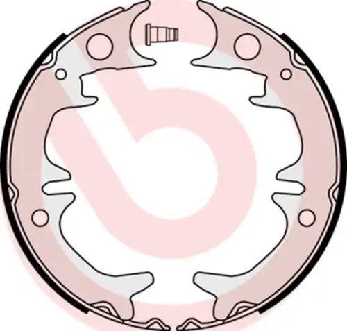 комплект спирачна челюст, ръчна спирачка BREMBO S 83 543