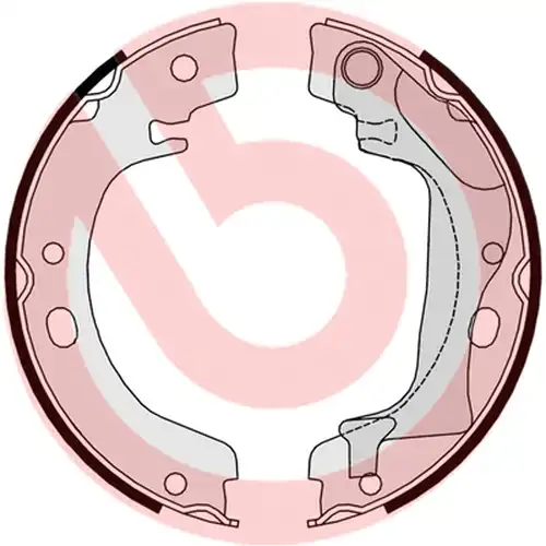 комплект спирачна челюст, ръчна спирачка BREMBO S 83 560
