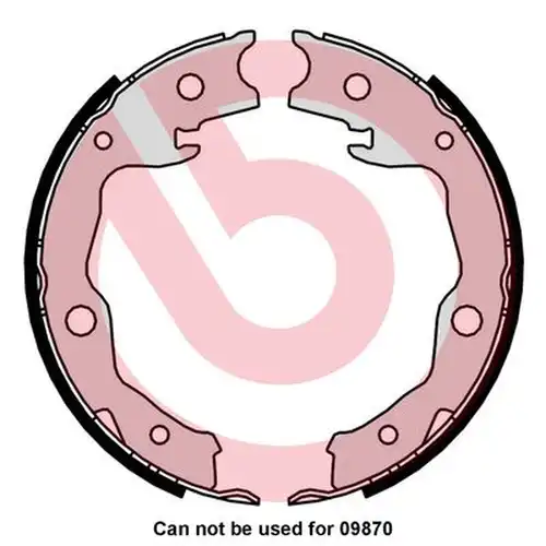 комплект спирачна челюст, ръчна спирачка BREMBO S 83 568