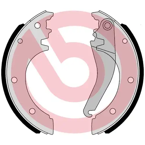 комплект спирачна челюст, ръчна спирачка BREMBO S A6 509