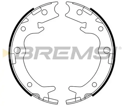 комплект спирачна челюст, ръчна спирачка BREMSI GF0713