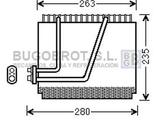 изпарител, климатична система BUGOBROT 70-DNV374