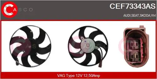 вентилатор, охлаждане на двигателя CASCO CEF73343AS