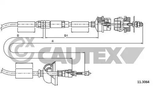 въжен механизъм, задействане на съединителя CAUTEX 038461