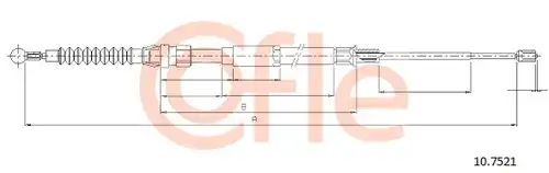 жило за ръчна спирачка COFLE 10.7521