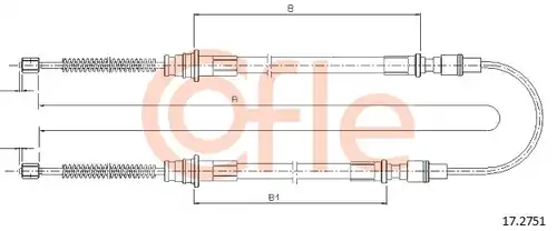 жило за ръчна спирачка COFLE 17.2751