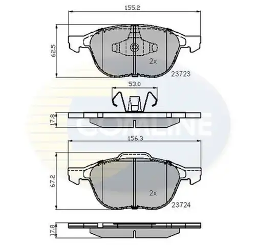 накладки COMLINE CBP01323