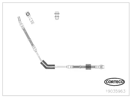 спирачен маркуч CORTECO 19035963