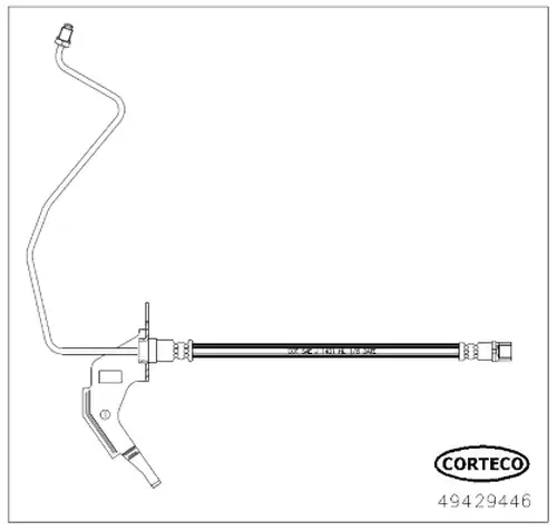 спирачен маркуч CORTECO 49429446