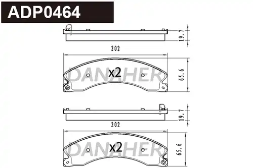 накладки DANAHER ADP0464