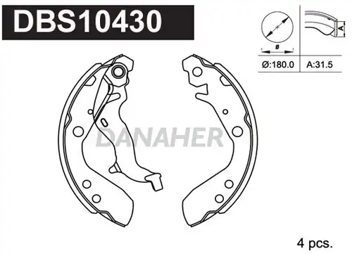 комплект спирачна челюст DANAHER DBS10430