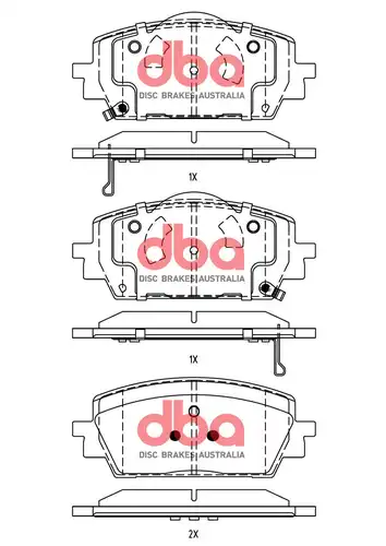 накладки DBA Australia DB15071SS