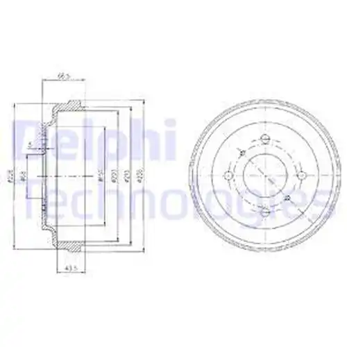 спирачен барабан DELPHI BF481