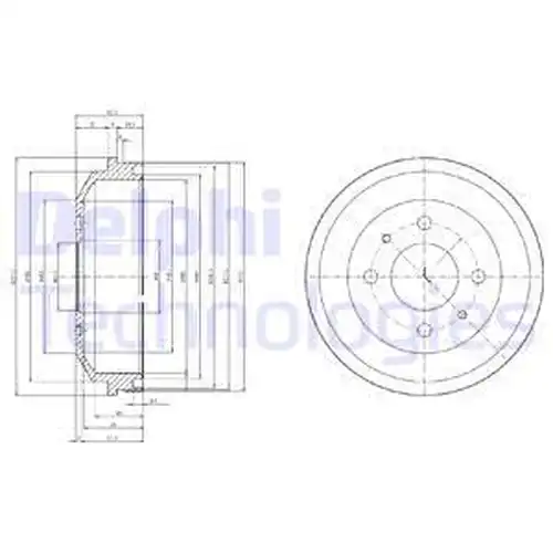 спирачен барабан DELPHI BF519
