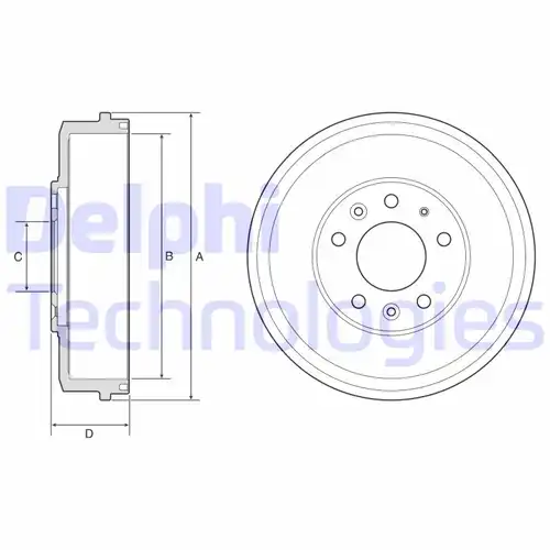 спирачен барабан DELPHI BF578