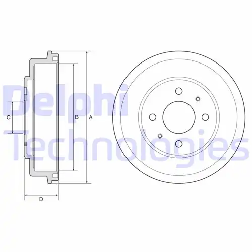 спирачен барабан DELPHI BF582