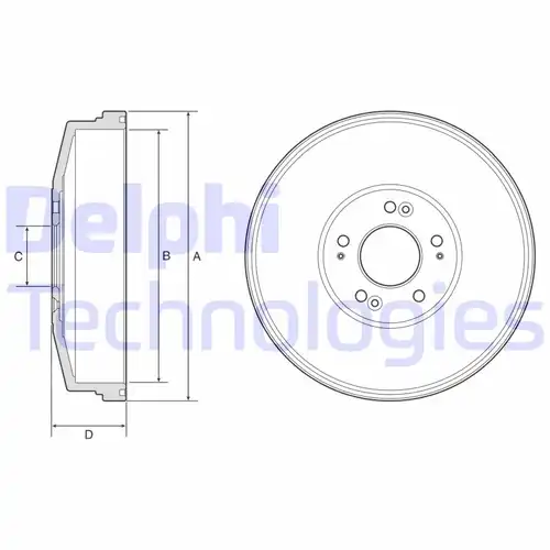 спирачен барабан DELPHI BF593