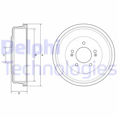 спирачен барабан DELPHI BF599