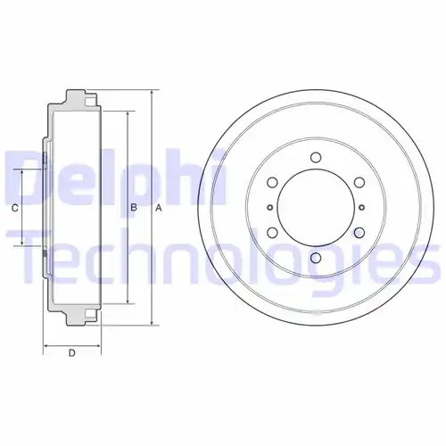 спирачен барабан DELPHI BF631