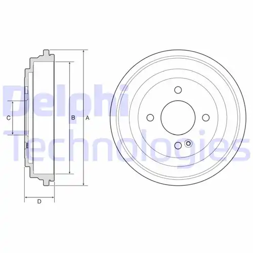 спирачен барабан DELPHI BF633