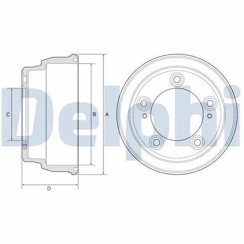 спирачен барабан DELPHI BF645